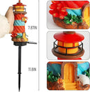 Dazzle Bright Miniature Lighthouse Pathway Decorative Lights, Solar Lights Outdoor Miniature Lighthouse Waterproof Garden Stake Light for Fairy Garden Pathway Lawn Yard Gifts Decoration by CozyNest Decor