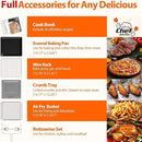 Aeitto® 32-Quart PRO Large Air Fryer Oven| Toaster Oven Combo | with Rotisserie, Dehydrator and Full Accessories | 19-In-1 Digital Airfryer | Fit 13" Pizza, 9pcs Toast, 1800w, Black by CozyNest Decor