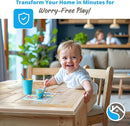 15ft Transparent Soft Edge Guard & Self-Stick Corner Protectors for Child Proofing Furniture, Glass Tables and Desk Edges - Clear Protection Solution for Baby Safety by TinyTreasures Baby Boutique