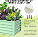 Large Outdoor Planter Boxes Kit Set of 2, 6x3x1.5ft Galvanized Raised Bed Planter with Open-Ended Base Design, Elevated for Outdoor Plants, Durable Raised Bed for Gardening,Green by CozyNest Decor