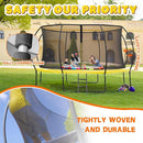 Trampoline 8FT 10FT 12FT 14FT 16FT, Recreational Trampolines with Enclosure Net and Ladder, Outdoor Anti-Rust Trampolines for Kids and Adults, ASTM Approved by TinyTreasures Baby Boutique
