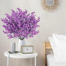 Sggvecsy 10 Pcs Babys Breath Artificial Flowers Gypsophila Bouquets Bulk Real Touch Fake Silk Flowers for Home Wedding DIY Floral Arrangement Kitchen Table Centerpiece Festival Decoration (Purple) by CozyNest Decor