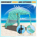 HOMEDEMO Beach Canopy UPF 50+, 6'×6', Easy Set up and Take Down Tent with Sand Pockets, Side Wall Shade Wind Waterproof for Kids, Family & Friends by TinyTreasures Baby Boutique
