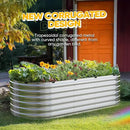 KING BIRD Raised Garden Bed Kit 2025 Upgraded Quick-Setup Galvanized Planter Garden Box Outdoor for Gardening, Vegetables, Flowers, 94x36x23 in, Silver by GreenHaven Gardens