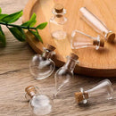 140 Pcs Mini Glass Bottles with Cork Stoppers Tiny Wishing Potion Bottles, 14 Shapes, Small Spell Apothecary Jar Vials Witchcraft Drifting Jar for Wedding Halloween Party Arts DIY Crafts by CozyNest Decor