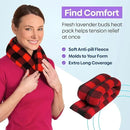 SunnyBay Microwave Heating Pad, Microwavable Heated Neck and Shoulder Wrap, Soothing Weighted Moist Heat or Ice Pack with Flaxseed and Lavender, FSA HSA Approved, 26x5 Inches, 2.5 lbs, Buffalo by CozyNest Decor