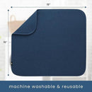 S&T INC. Dish Drying Mat, 16” x 18”, Absorbent Microfiber Kitchen Counter Mat, Dish Drying Pad for Dishes, Utensils, Pots and Pans, Large, Navy by CozyNest Decor