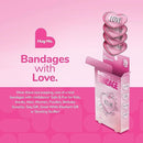 BioSwiss Bandages, Valentine Valentine Heart Shaped Self Adhesive Bandage, Latex Free Sterile Wound Care, Fun First Aid Kit Supplies for Kids, 24 Count by TinyTreasures Baby Boutique
