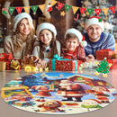 Christmas Puzzles for Kids Ages 4-6, Kids Puzzles with Santa Claus & Snowman,70 Piece Round Large Floor Puzzles for Kids Ages 3 4 5 6 7 8, Educational Toy Gift Jigsaw Puzzles for 5 Year Old Boys Girls by TinyTreasures Baby Boutique