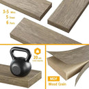 BAMEOS Floating Shelves,40 in W x 8in D Wall Mounted Wooden Shelves with Invisible Brackets Set of 3, Hanging Wall Shelves Decoration for Bedroom, Bathroom, Living Room and Kitchen by CozyNest Decor
