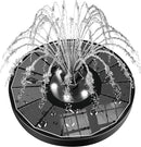 SZMP Solar Water Fountain Upgraded 100% Glass Panel, 3.5W Solar Powered Fountains Built-in 2000 Battery with 7 Nozzle & 4 Fixer, Solar Fountain Pump for Bird Baths, Pond, Outdoor (White) by GreenHaven Gardens
