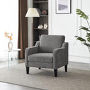 VINGLI Accent Chairs for Living Room Chairs Reading Chair Mid Century Modern Chair Soft Chenille Sofa Chair Upholstered Arm Chair Comfy Chair Side Chair (Light Grey Chenille) by CozyNest Decor