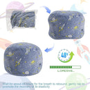 COMAX Kids Bean Bag Chair Turn into Beanbag Bed, Toddler Bean Chair for Girl Boy Sleeping, Lazy Children Bean Bags with Filler, Convertible Child Floor Mattress, Blue Universe by TinyTreasures Baby Boutique