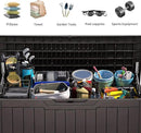 YITAHOME 100 Gallon Outdoor Storage Box, Large Water Resistant Resin Deck Box, Indoor Outdoor Lockable Storage Container for Patio, Garden, Cushions, Tools, Equipment (Dark Brown) by CozyNest Decor