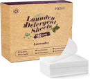 Poesie Laundry Detergent Sheets Lavender Scent 160 Sheets 80 Large Loads Soap Sheets Eco-Friendly Zero Plastic Hypoallergenic Portable Green Package Liquid Less HE Washing Detergent Strips for Save Place Traveling No Waste by CozyNest Decor