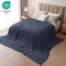 PHF 100% Cotton Waffle Blanket Oversized King 120"x120", Lightweight Breathable Extra Large 10'x10' Summer Blankets for Bed, Giant Big Luxury Aesthetic Woven Bedding for Home Decor, Dark Navy by CozyNest Decor