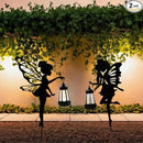 Solar Fairy Garden Decor Lights, 2 Packs, Metal Hanging Lanterns with Warm Solar Glow – Exquisite Gifts for Women, Mom, Friends (Fairy Hanging Lantern) by CozyNest Decor