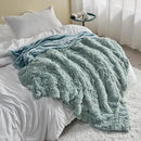 GONAAP Fuzzy Faux Fur Throw Blanket Ice Blue Super Soft Cozy Plush Fuzzy Shaggy Blanket for Couch Sofa Bed (Ice Blue, Throw(50"x60")) by CozyNest Decor