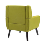 UIXE Accent Chair, Modern Upholstered Armchair in Fabric for Living Room, Comfy Club Arm Chairs Single Sofa Button Tufted Bedroom Reading Seat - Green by CozyNest Decor