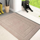 PURRUGS Dirt Trapping Door Mat 20" x 31.5", Non-Slip/Skid Machine Washable Entryway Rug, Dog Doormat, Super Absorbent Welcome Mat for Muddy Wet Shoes and Paws, Beige by CozyNest Decor