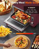 Nuwave Bravo Pro Smart Air Fryer Toaster Oven Combo, 12-in-1 Functions with Quicker & Even Crisp Technology, 1800W, 50-450°F, PFAS-Free, 21QT, Cinnamon by CozyNest Decor