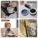 No Spill Silicone Toddler Snack Containers, Detachable Silicone Flap for Filling&Cleaning, Crumb-Free Hard Plastic Screw Travel Lid, Ultra-Soft for Baby Kids Hand In-Out, Snack Cup Holder 12 oz by TinyTreasures Baby Boutique