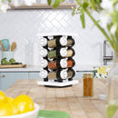 Orii Spice Rack 16 Jar Set White Filled with Spices - Rotating Standing Rack Shelf Holder & Countertop Spice Rack Tower Organizer for Kitchen Spices by CozyNest Decor