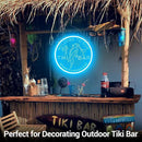 Tiki Bar Neon Sign for Bar Wall Decor, Timing Dimmable LED Neon Bar Lights, 3D Engraving Tiki Parrot Summer Light Up Signs for Home Pub Man Cave Club Restaurant Bistro Party, 12x12 Inch by CozyNest Decor
