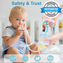 Patented Nasal Aspirator for Baby and Toddler, Hand Pump Nose Sucker with Rounded Non-Invasive Nozzle, Quiet Suction Relieves Congestion and Stuffy Boogers, Safe for Infant, Co-Branded with CHIBOJI by TinyTreasures Baby Boutique