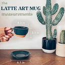 Mora Ceramic Latte Art Mug With Saucer - 10.5 oz, Round Bottom For Perfect Pours - Cafe Cups for Cappuccino, Espresso, Coffee, Tea etc - Porcelain Set for Baristas, Great Gift - Charcoal by CozyNest Decor