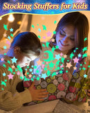 201 Pcs Glow in The Dark Stars Stickers for Ceiling, Toddler Stocking Stuffers Wall Room Decor Gifts, Luminous 3D Glowing Stars Easter Basket Stuffers for Kids Boys Girls by CozyNest Decor