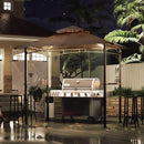 MASTERCANOPY 8 x 5 Grill Gazebo Outdoor BBQ Gazebo Canopy with 2 LED Lights (Brown) by GreenHaven Gardens