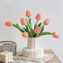 20pcs Pink Artificial Tulip Fake Flower 12.9 Inch Spring Mother's Day Easter Gift for Home Kitchen Wedding Decoration by CozyNest Decor