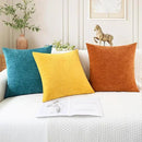 CaliTime Fall Throw Pillow Covers Decorative 12 X 20 Inches Pack of 2 Cozy Chenille Cushion Cases for Couch Sofa Bed Living Room Home Burnt Orange by CozyNest Decor