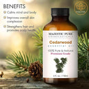 Majestic Pure Cedarwood Essential Oil with Glass Dropper - Huge 4 Fl Oz - 100% Pure and Natural Cedarwood Oil - Premium Grade Essential Oils for Diffuser, Aromatherapy, Soap and Candle Making by CozyNest Decor
