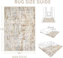 Area Rugs 8x10 Living Room: Washable Rug Modern Abstract Large Rugs Soft Non Slip Neutral Rug Stain Resistant Indoor Carpet for Bedroom Kitchen Dining Room Home Office Rugs(Blue Brown,8'x10') by TinyTreasures Baby Boutique