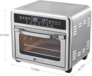 Air Fryer Oven, Digital, 26 Quart 10-in-1 Countertop Toaster Oven & Air Fryer Combo - Grill, Rotisserie, Dehydrator, Pizza Oven, & More, Stainless Steel by CozyNest Decor
