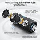 MIATONE Boombox Outdoor Portable Bluetooth Speaker Waterproof Wireless Speakers - Black by TinyTreasures Baby Boutique