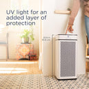 Medify MA-40 UV Light Air Purifier with True HEPA H14 Filter | 1,793 ft² Coverage in 1hr for Wildfires Smoke, Odors, Pollen, Pets | Removal to 0.1 Microns | White, 1-Pack by TinyTreasures Baby Boutique