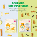 Little Bellies Organic Puffs Variety Pack, Blueberry & Apple and Cinnamon (Pack of 18) by TinyTreasures Baby Boutique