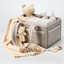 PeraBella Diaper Caddy Organizer with Handle, Baby Shower Gifts Basket Bag, Registry Search Must Haves Items, Nursery Storage Organizer for Newborn Girl Boy, Baby Bag Essentials, Car Diaper Caddy Cart by CozyNest Decor