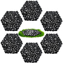 10in River Rock Stepping Stones Set - 6 Pack | Polished Pebble | Long-Lasting PVC Mesh Backing | Perfect for Garden Paths and Lawns Outdoor Landscaping Decoration | Black Rhombus by GreenHaven Gardens