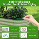 5x2x1.4 Ft Raised Garden Bed, Planter Box Outdoor with Rubber Edge Zinc-Aluminum-Magnesium Stainless Steel Durable Metal Garden Beds Kit for Vegetables, Flowers, Herbs and Succulents, Light Green by GreenHaven Gardens