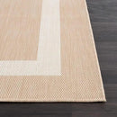 CAMILSON Outdoor Rug 10x14, Large Modern Outside Rugs for Patios Porches Waterproof Durable Washable Non-Shedding, Easy-to-Clean Indoor/Outdoor Area Carpet (10 x 14, Bordered - Beige/White) by CozyNest Decor