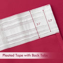 MIULEE Hot Pink Back Tab Blackout Curtains 84 Inch Length 2 Panels Set for Living Room Bedroom Privacy, Rod Pocket/Pinch Pleat Thermal Insulated Room Darkening Pleated Light Blocking Drapes by TinyTreasures Baby Boutique