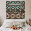 HZOHNAGO Aztec Tapestry Turquoise Blue and Brown and Native American Tribal Pattern Printed Wall Tapestry Wall Hanging for Bedroom Living Room Dorm 60" W x 60" H by CozyNest Decor