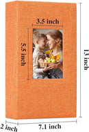 Vienrose Linen Photo Album 300 Pockets for 4x6 Photos Fabric Cover Photo Books Slip-in Picture Albums Wedding Baby Orange by TinyTreasures Baby Boutique