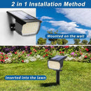 Solar Spot Lights Outdoor Waterproof IP65, 12 Pack Landscape Spotlights with 46 LEDs, 3 Modes Auto On/Off Solar Powered Flood Lights for Outside Pathway, Yard, Garden, Walkway (Warm White) by GreenHaven Gardens