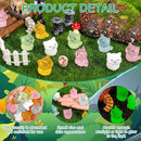 100 Pcs Luminous Mini Cat Figurines Resin Tiny Cat Animal Figurines Glow in The Dark Miniature Cat Statues Ornaments for DIY Cake Decoration Ornaments Crafts Moss Landscape Decoration by GreenHaven Gardens