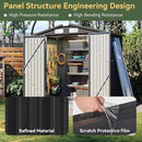 Aoxun 6'x4' Outdoor Storage Shed with Base Galvanized Steel Metal Garden Shed for Patio, Lawn & Garden Black, 6' x 4'W/Base by GreenHaven Gardens
